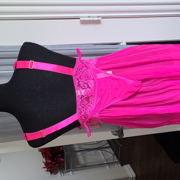 πNWT Juicy Couture 2pc Lace/Mesh Babydoll LingerieπSize Large - Picture 6 of 11